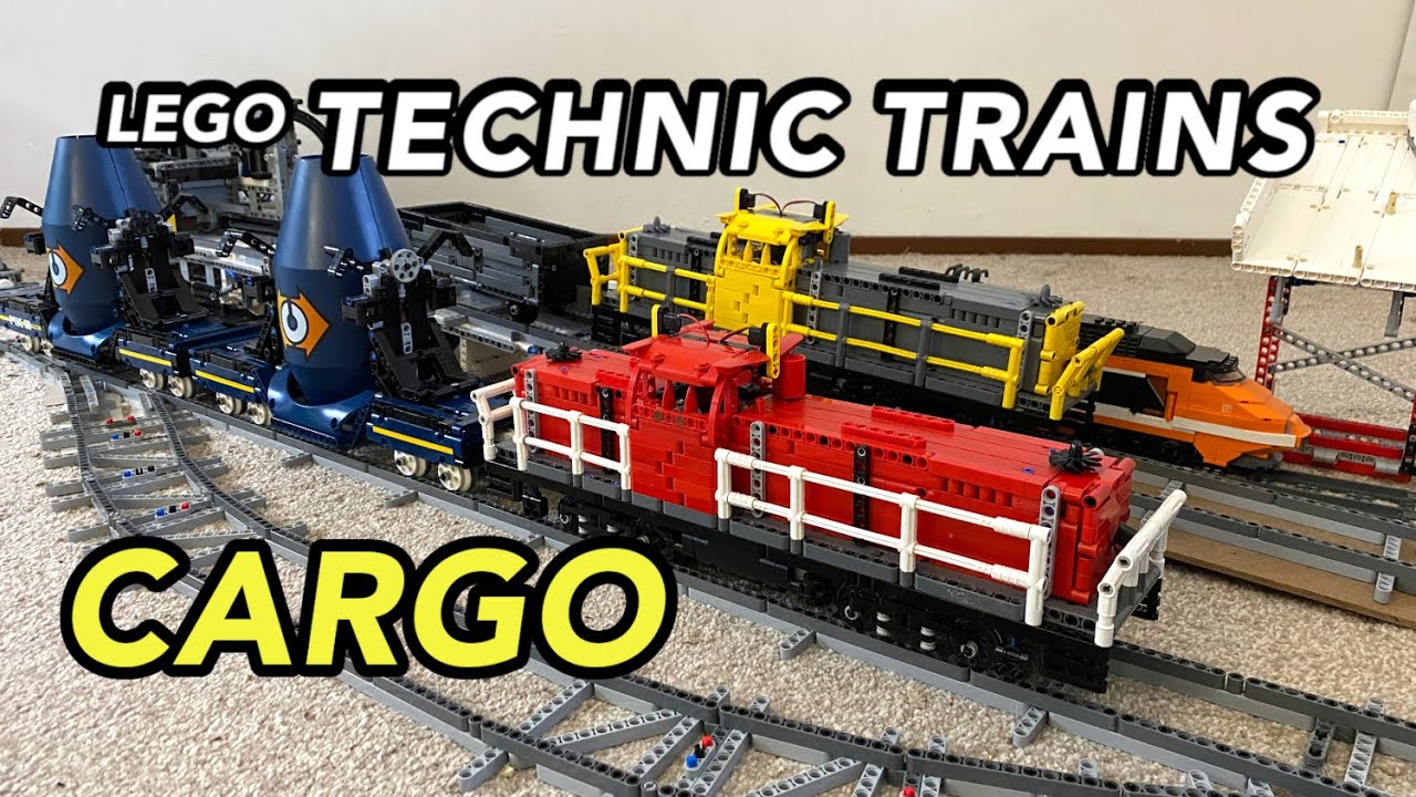 FUNctional!!!  Lego  TECHNIC  TRAINS:  CARGO LOCS,   SWITCH POINTS,   ROTARY TIPPLER