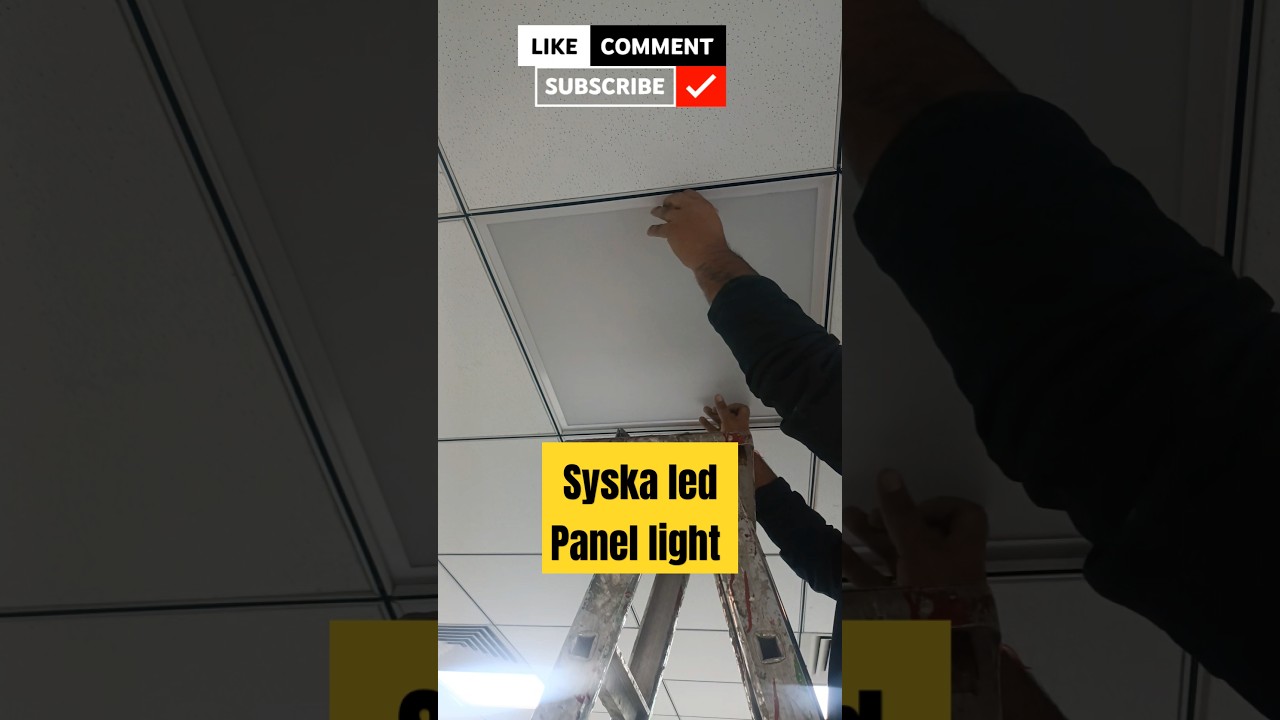How to install 2 &times; 2 panel ceiling light #led#syska #diy #shorts