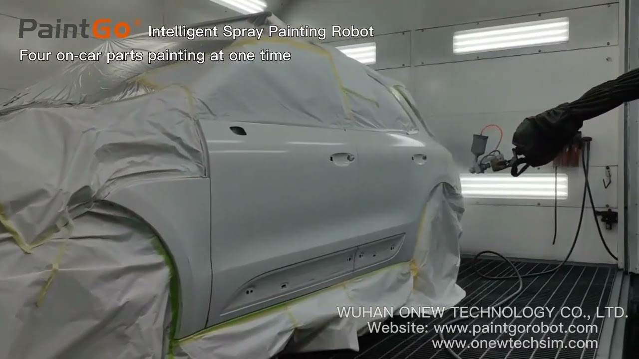 Onew PaintGo Automatic Spray Painting Robotic System-PaintGo Four On-car Parts Painting At one-time