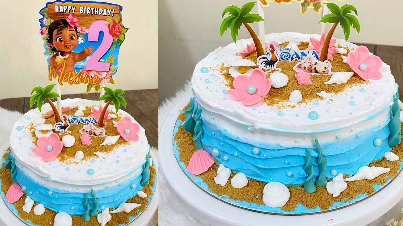 WAVE CAKE | MOANA CAKE | TUTORIAL