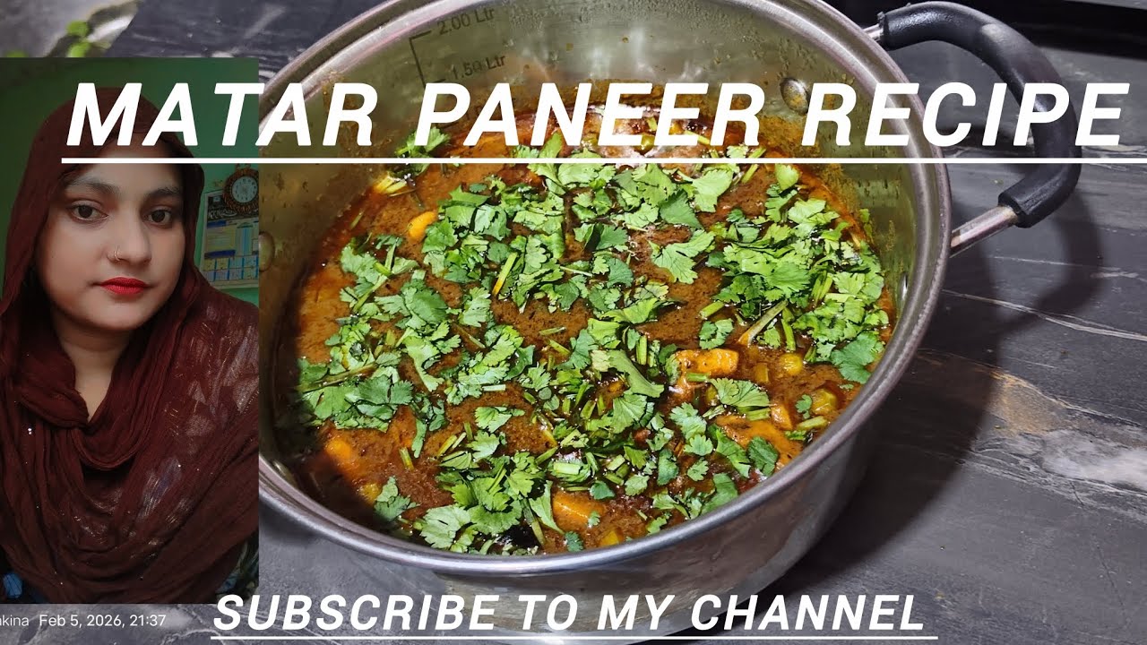 Bahut hi supar testi banne vali matar paneer ki recipe 😋