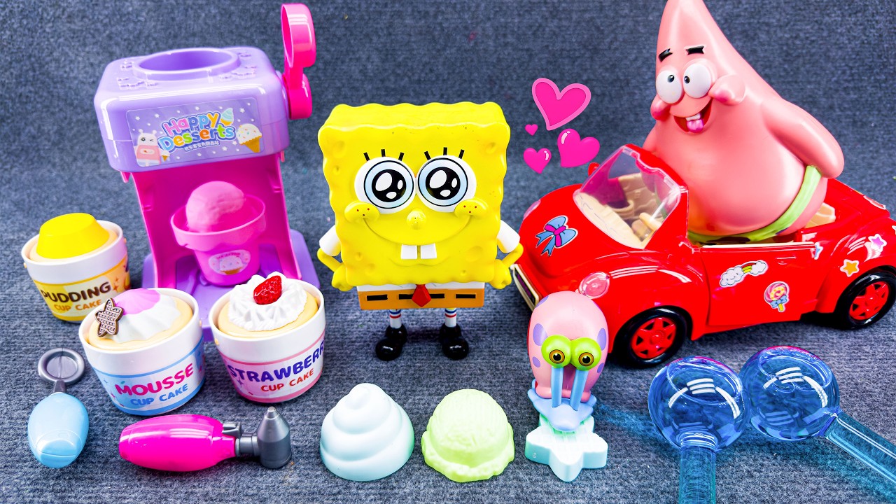 62 Minutes Satisfying Unboxing SpongeBob Ice Cream Maker Playset, Patrick Star Car Review Toys