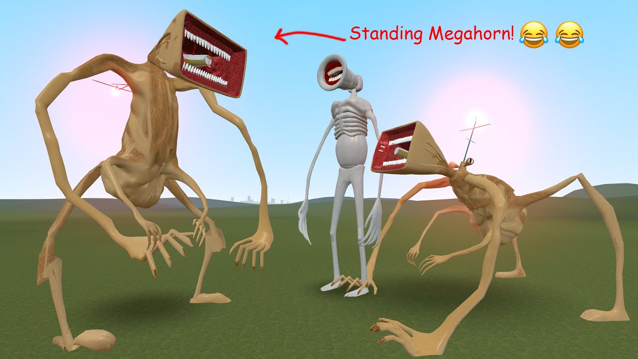 The New STANDING MEGAHORN is HILARIOUS😂!! Garry's Mod [Leovincible Siren Head Walking Megahorn]