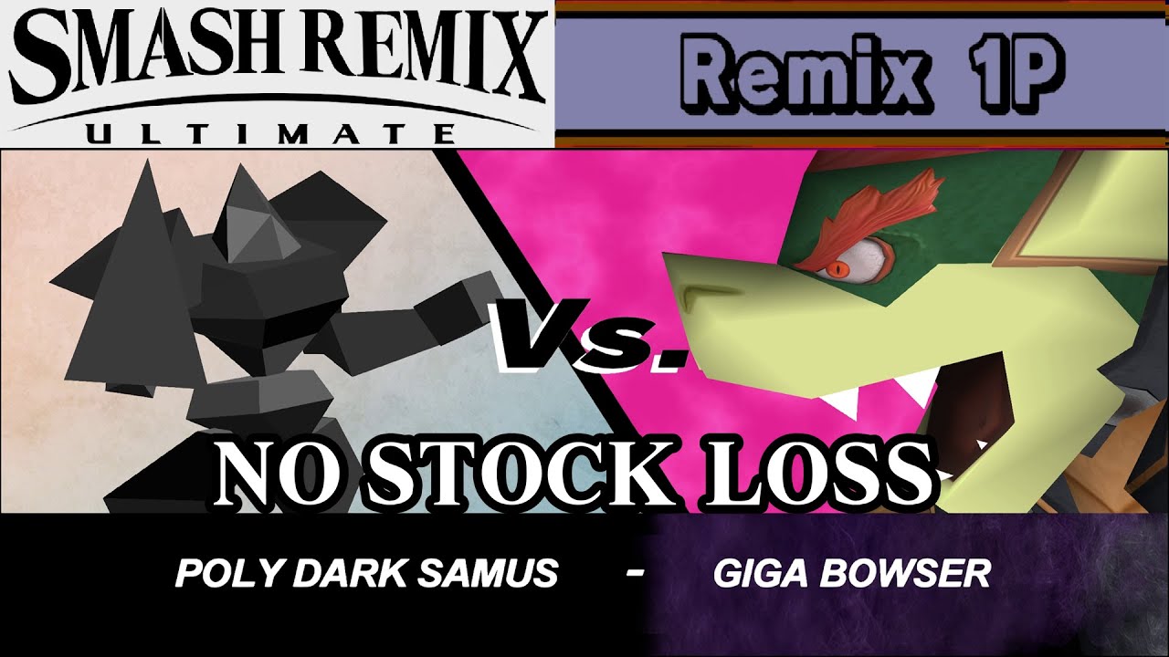 Smash Remix (Ultimate Textures) - Remix 1p mode with Polygon Dark Samus