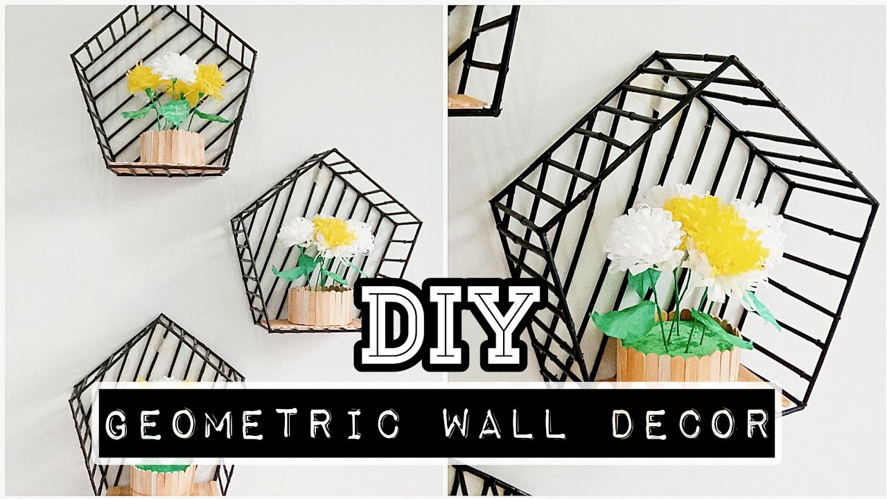 DIY AESTHETIC ROOM DECOR (INDONESIA) ep 14 | Cara Membuat Rak Dinding | DIY Geometric Wall Decor