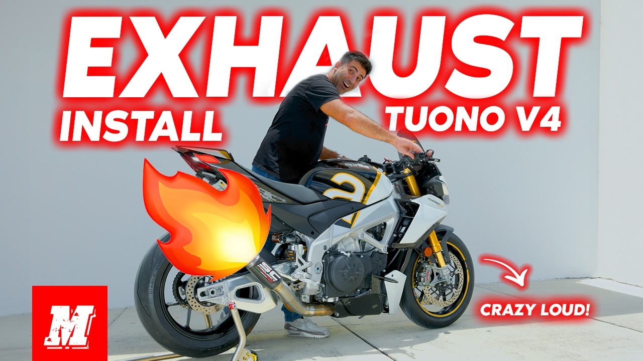 CRAZY LOUD SC Project Exhaust on Aprilia Tuono V4 1100
