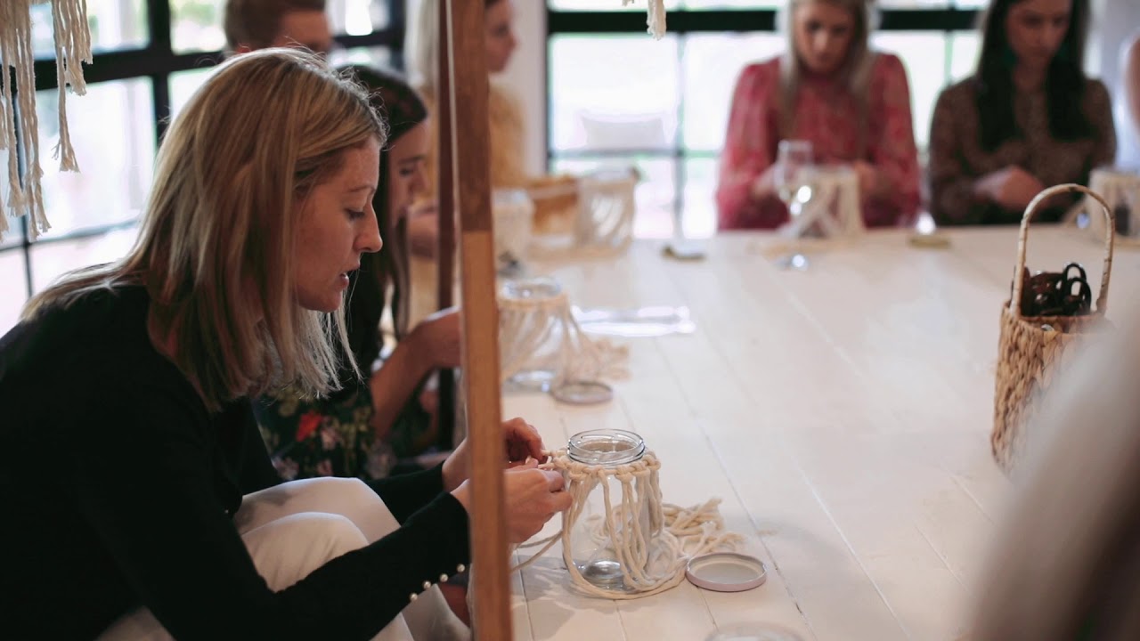 Hen's Macrame Workshop - Macrame Jar