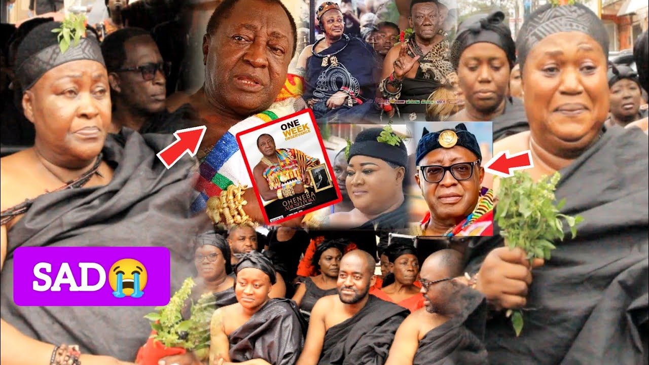 TWO WIVES & CHILDREN OF AKYEMPINHENE OHENEBA ADUSEI POKU CRY BITTERLY ON ADUM STREET