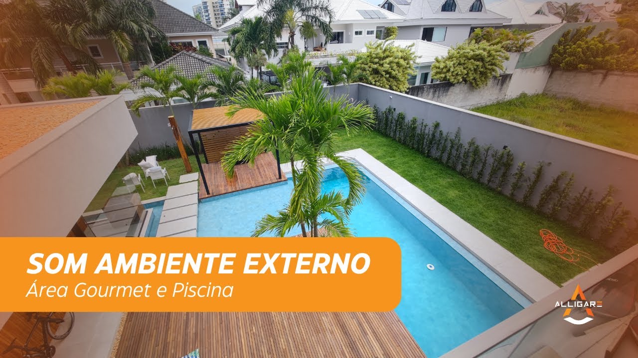 SOM AMBIENTE EXTERNO - ÁREA GOURMET E PISCINA