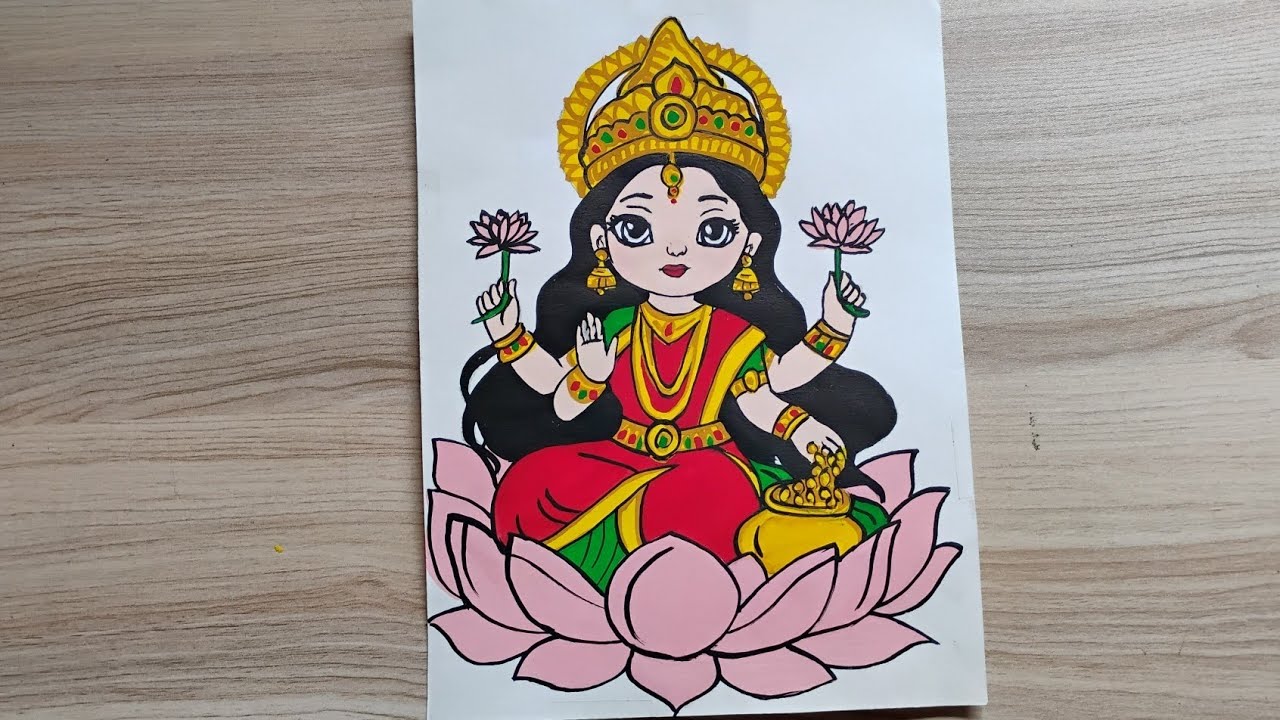 Mata laxmi painting// Achal's drawing//