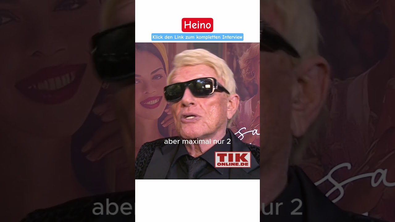Heino &uuml;ber ein kleines Gl&auml;schen #heino #schlager #einkleinesgl&auml;schen #schlagerhits #prominews