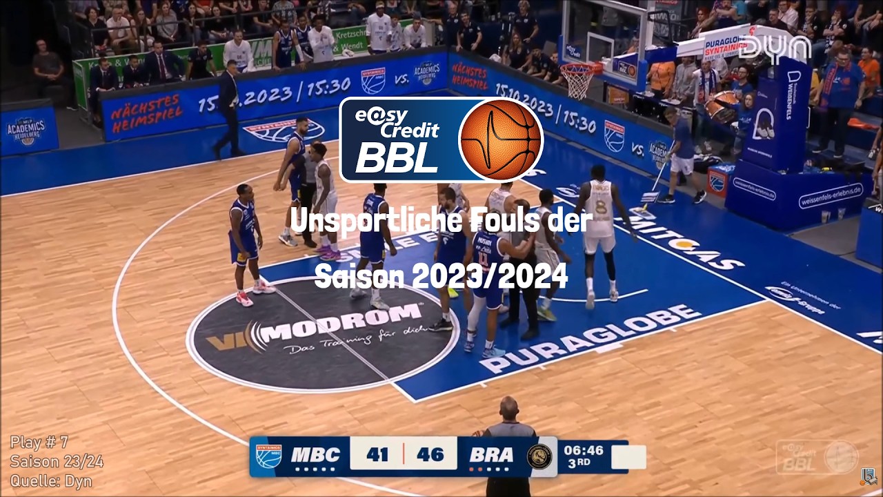 BBL - Einige unsportliche Fouls der Saison 2023/2024