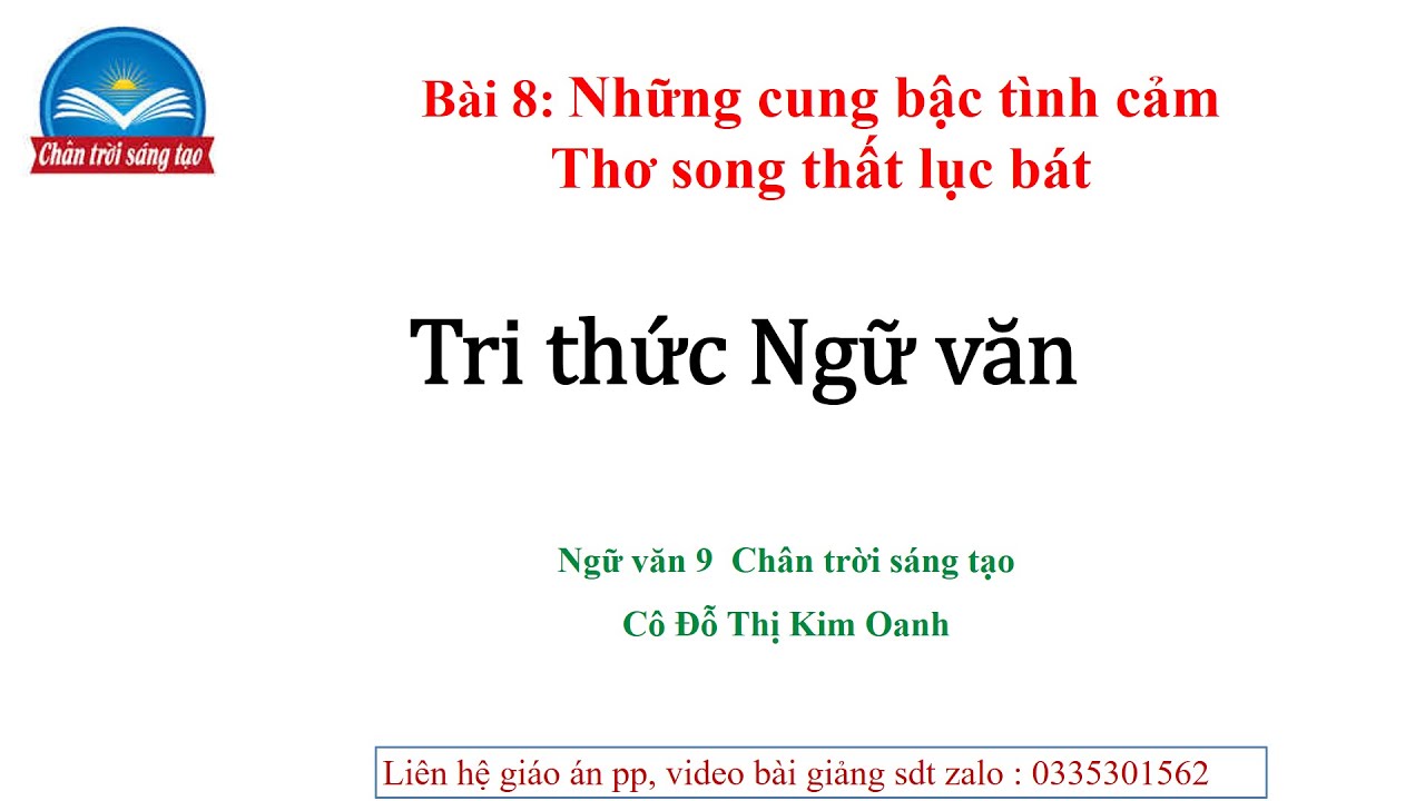 Tri thức Ngữ văn Thơ song thất lục bát- Ngữ văn 9 CTST