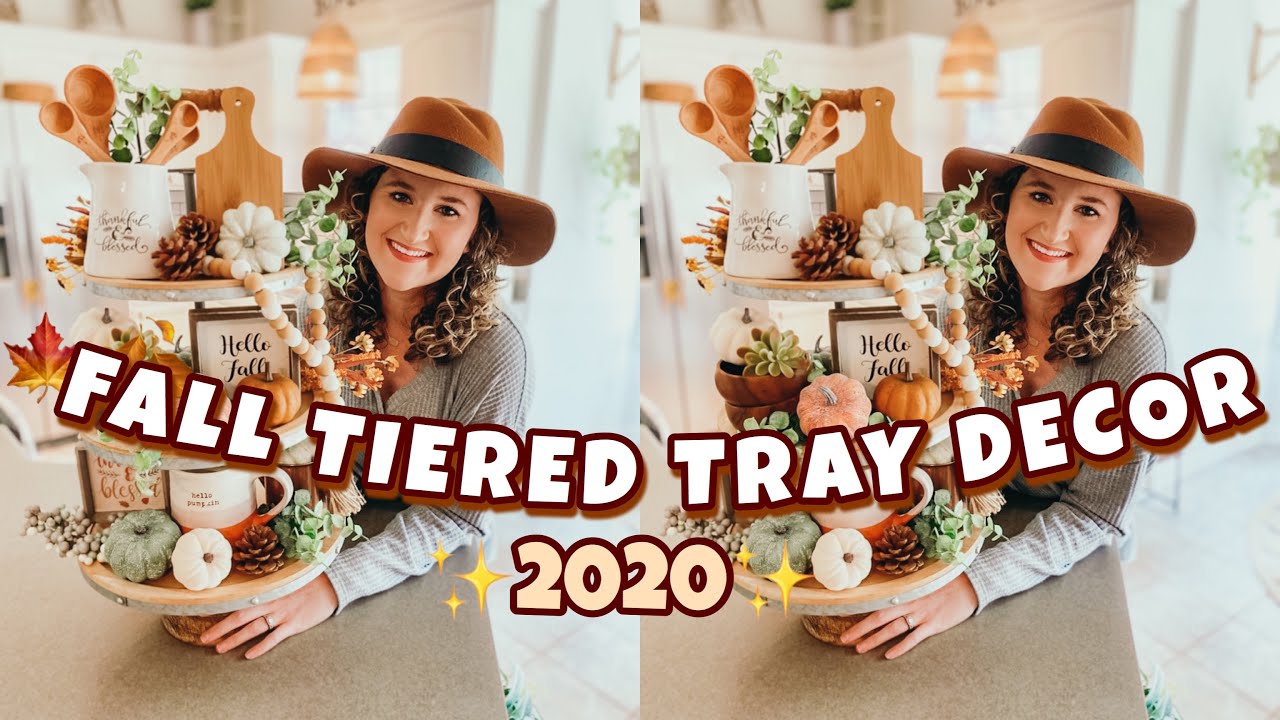 FALL 2020 TIERED TRAY DECORATE WITH ME  | KALEIGH STEVENS