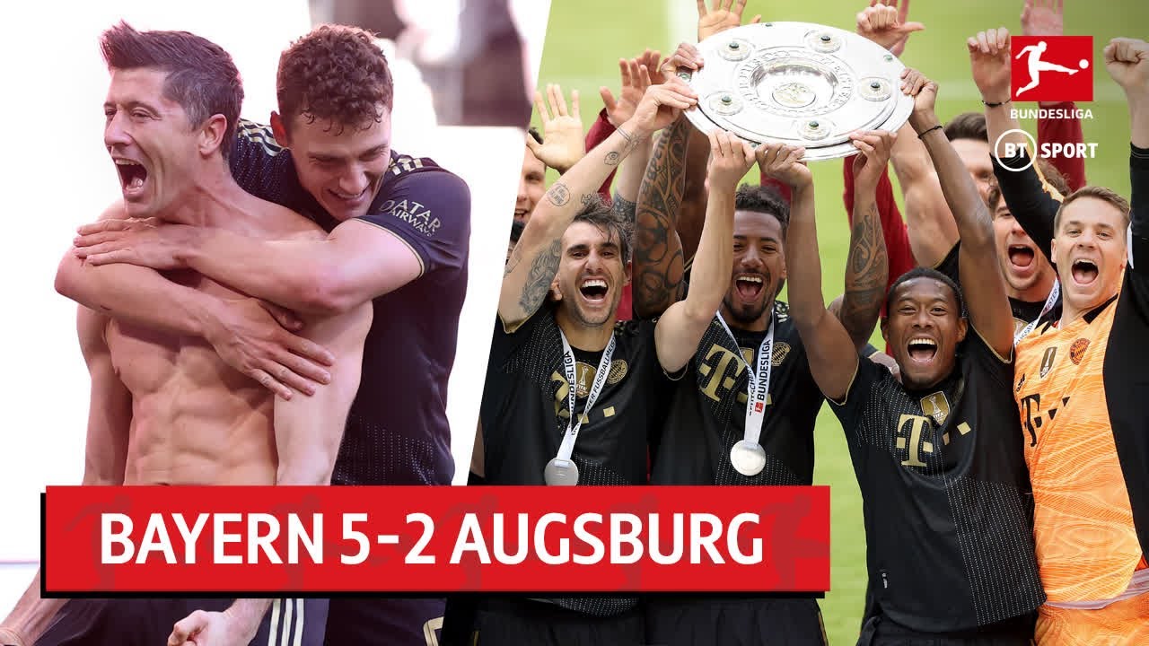 Bayern Munich vs Augsburg (5-2) | Lewandowski breaks goalscoring record! | Bundesliga highlights