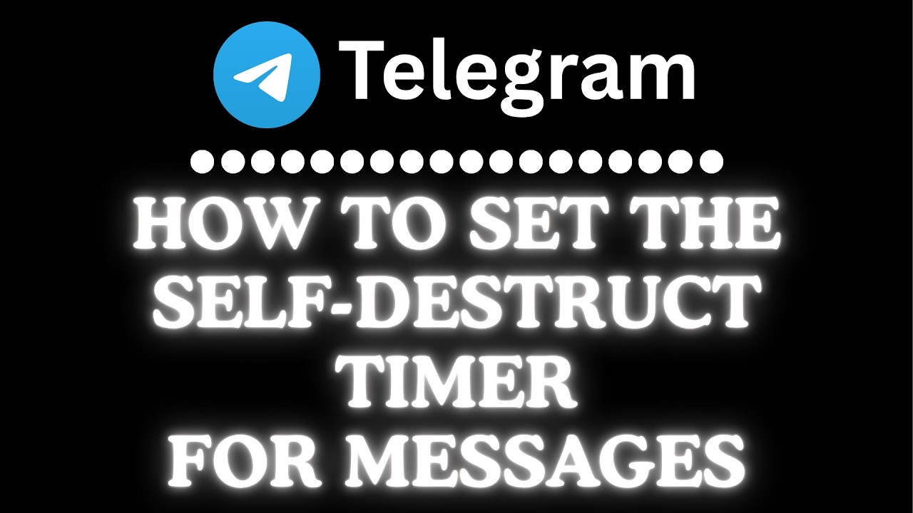 How to Enable the Self-Destruction Messages on the Telegram App | PC Tutorial 👍