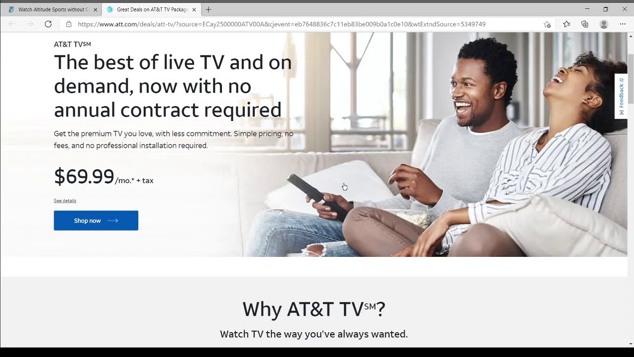 Best way to get Altitude Sports and AT&T SportsNet Rocky Mountain - ATT TV Sign Up