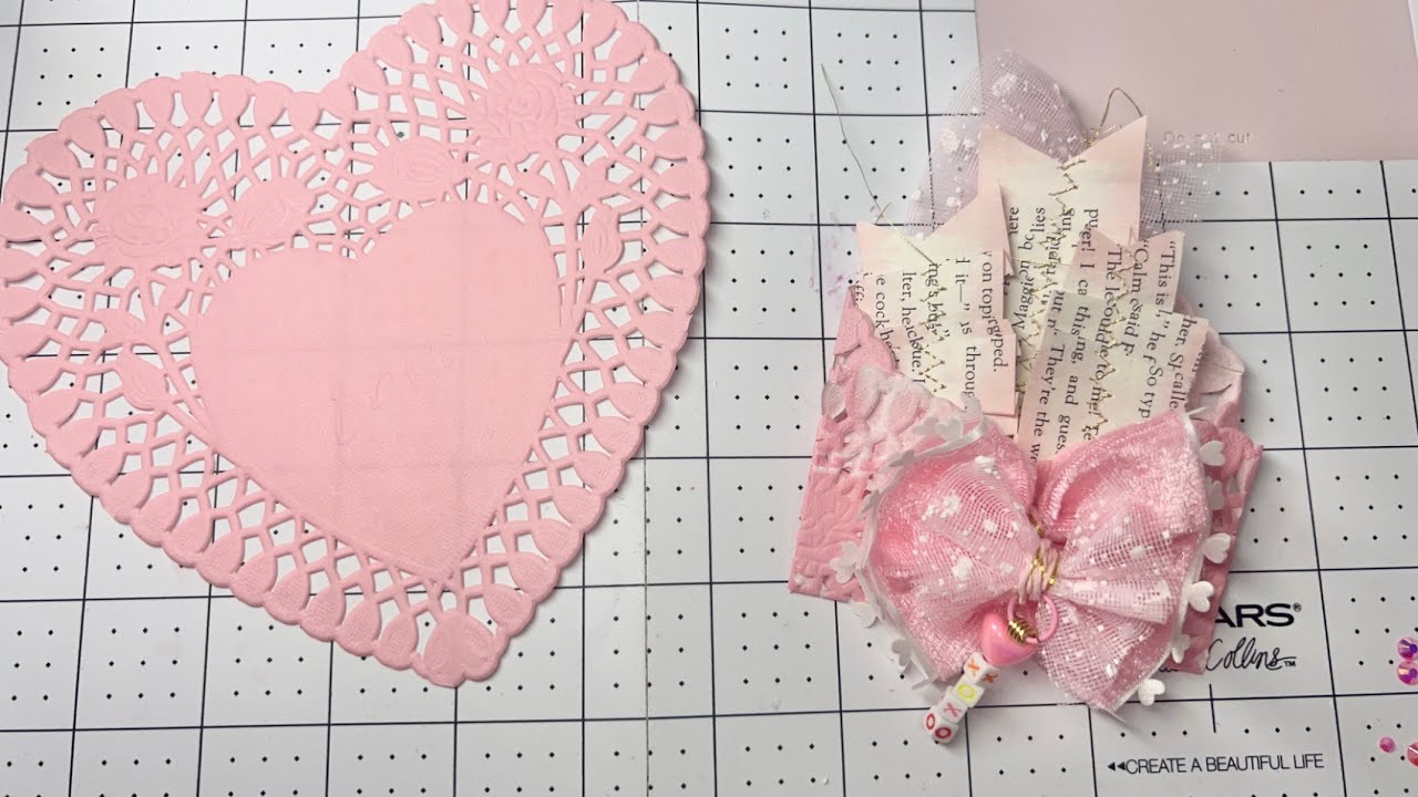 Dollar Tree Doily Envelope Tutorial - Valentine Embellishments 💕