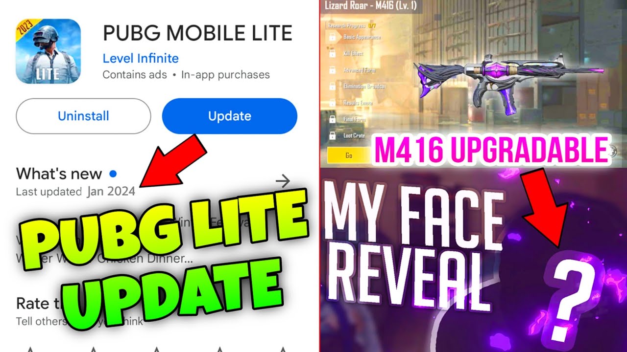Pubg Lite Update 😍| Next Upgradeable Gun Skin | Shoofi X Gaming Face Reveal | Pubg Lite New Update