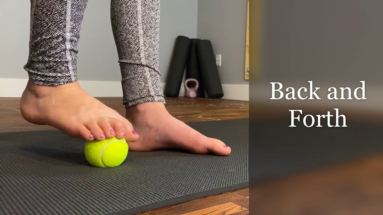 Foot Stretch and Reflexology with a Tennis Ball