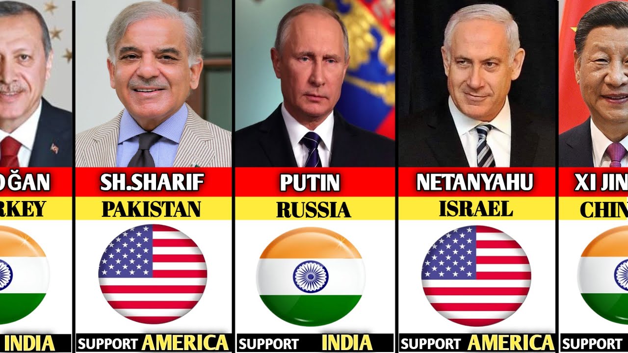 195 Countries State Leaders Who SUPPORT India or USA