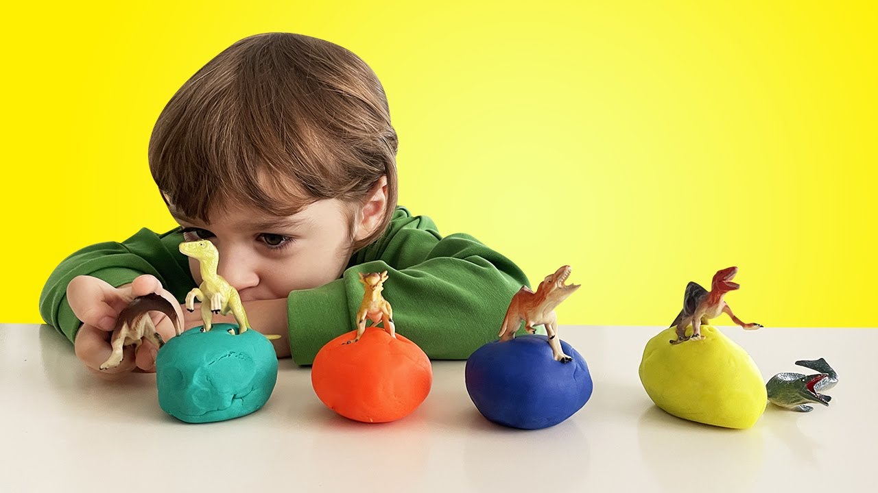 Play Doh Oyun Hamuru İle Dinazorların Ayak İzlerini &Ccedil;ıkardık - Sarp Toys