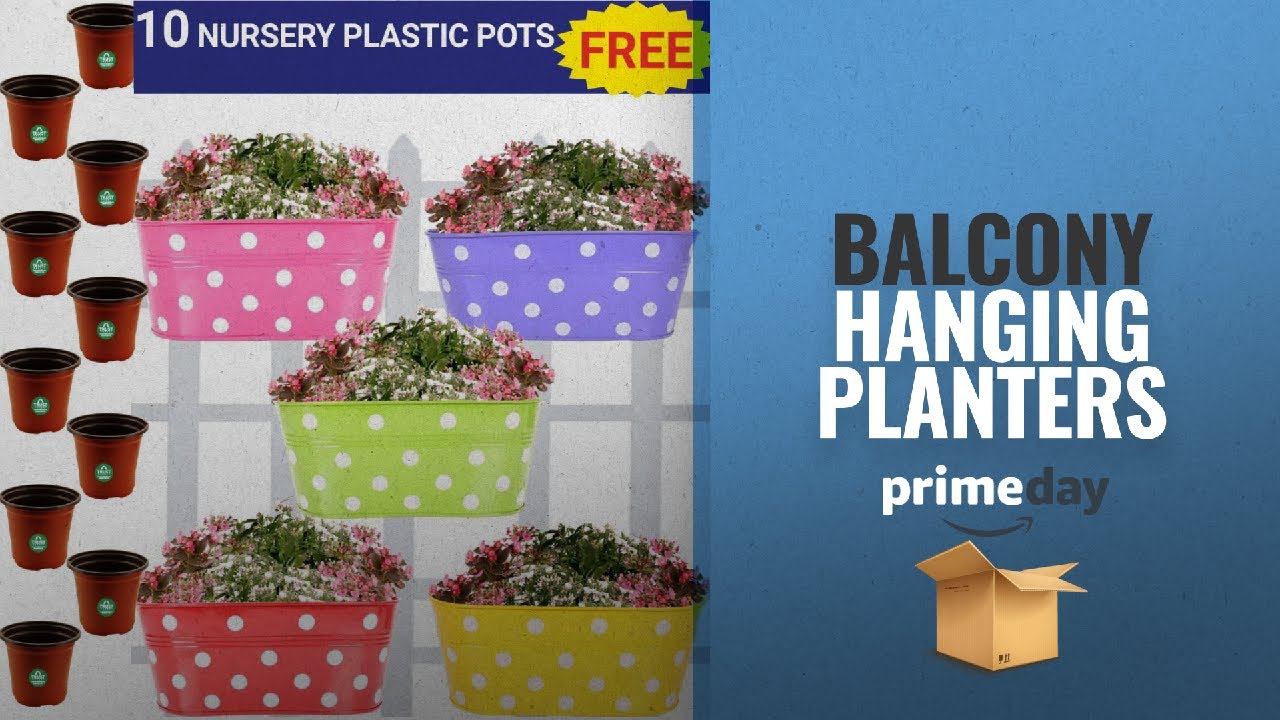 Save Big On Balcony Hanging Planters: Trust Basket Dotted Oval Railing Planter, Set of 5 (Magenta,