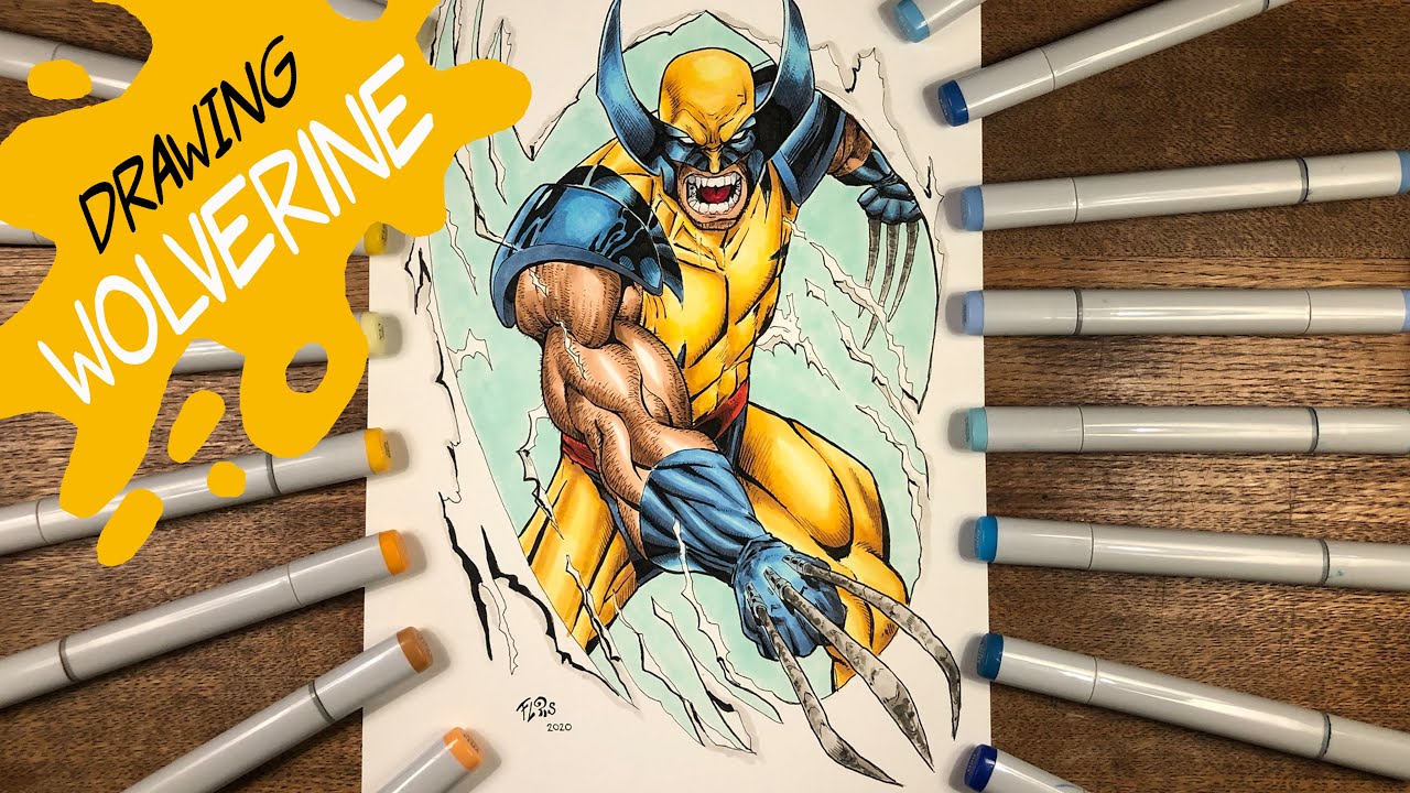 DRAWING WOLVERINE from the Marvel X-men | Wolverine tekenen | Draw Mania