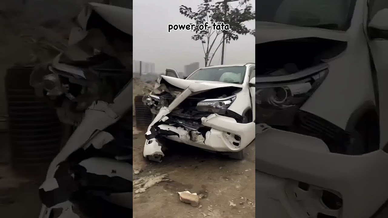 Tata nexon vs fortuner🎉#tata #tatamotors #fortuner #accident #tatapunch