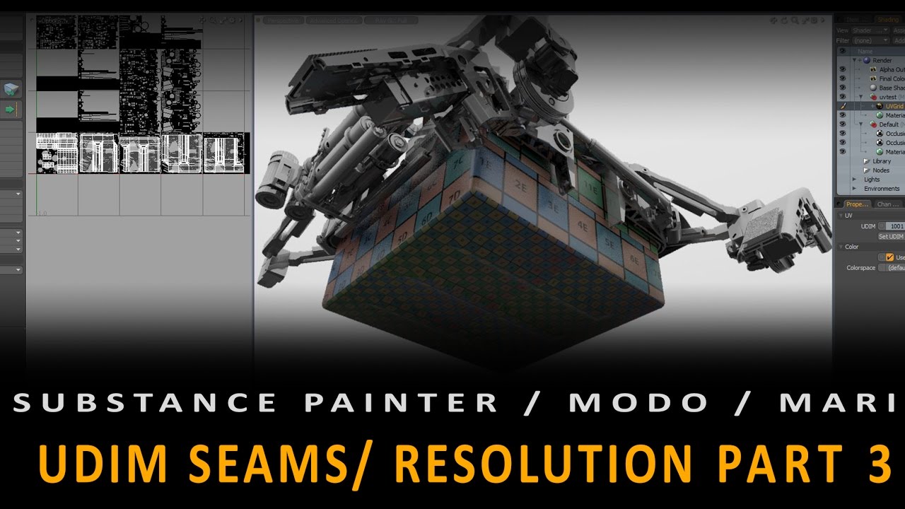 03 UDIM: Seams, Resolution, Mari, Substance