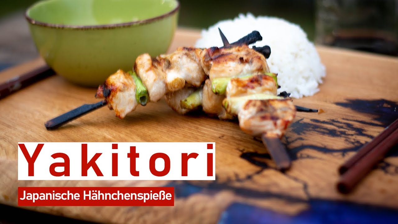 Yakitori - Traditionelle Japanische Hähnchen Spieße - Rezept by Daughter & Dad's Sizzlezone - Zunda