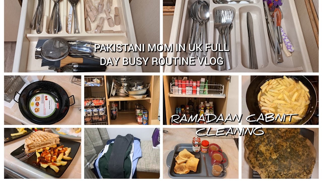 🌙Ramadaan kitchen cabinets cleaning part2.Pakistani mum in Uk 🇬🇧.Realistic Productive Routine vlog.