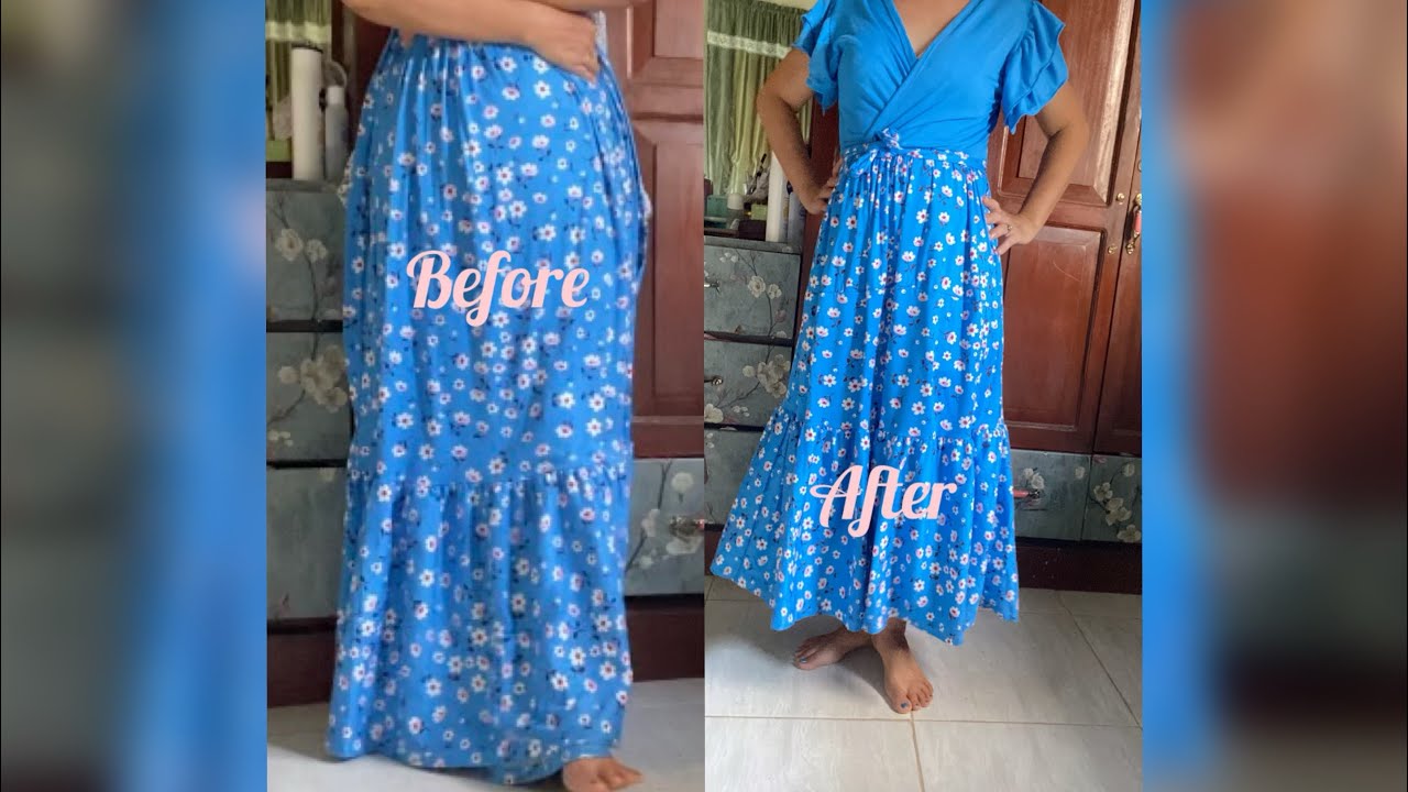 HOW TO SHORTEN A DRESS WITHOUT CUTTING AND WITHOUT HEMMING FROM THE BOTTOM/SEW EASY@RexieCastillo
