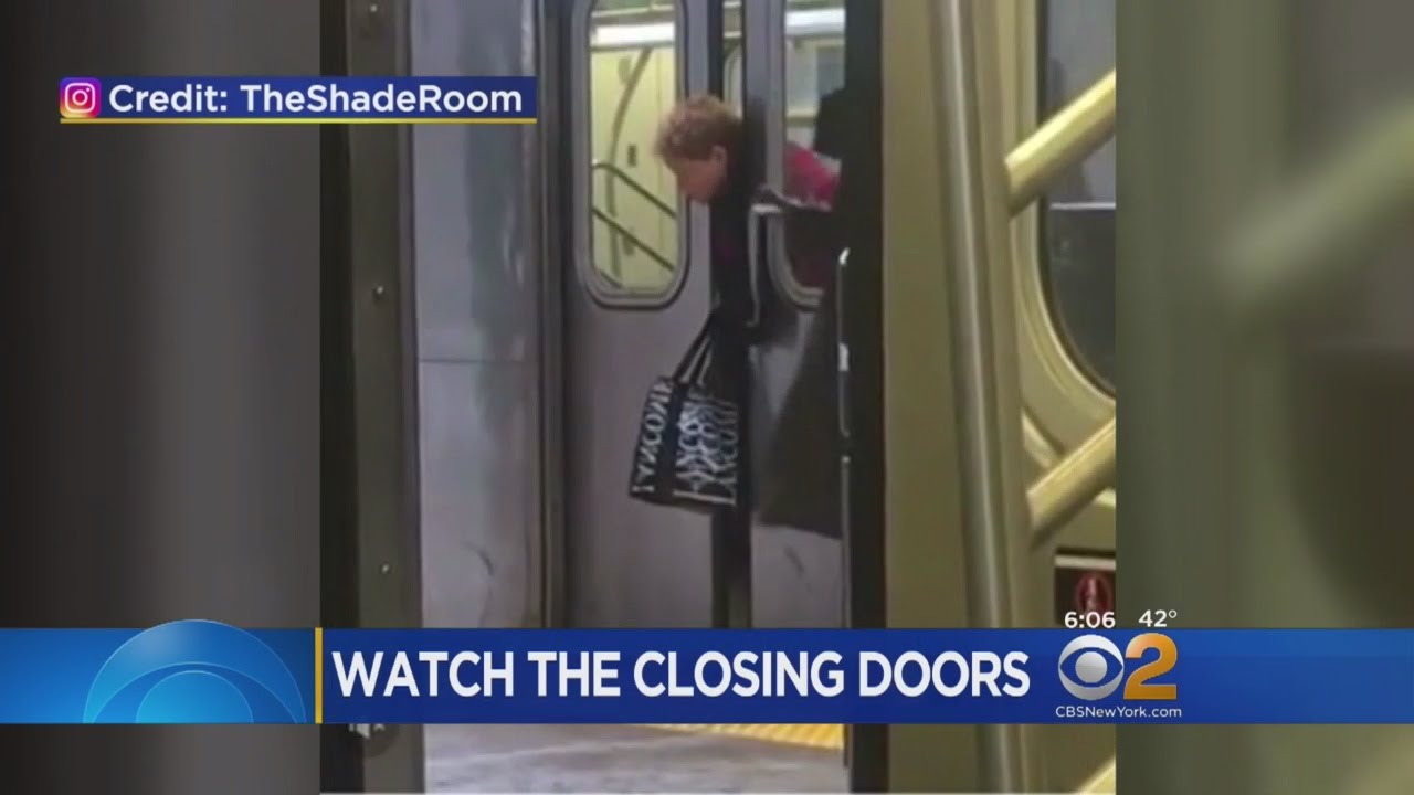 Witness Records Woman Trapped Between Train Doors