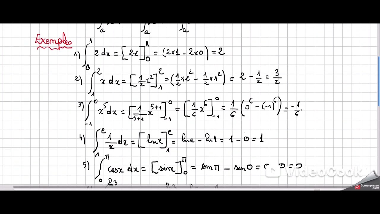 Calcul intégral partie 1.. bac pc