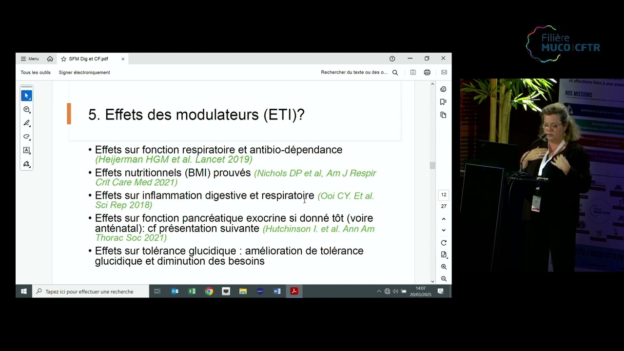 Session Atteintes pancréatiques et gastro-intestinales - Symptômes digestifs et mucoviscidose