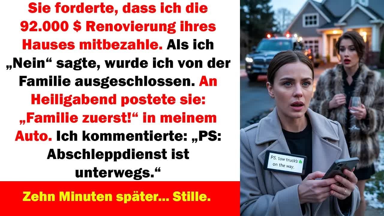 an heiligabend postete sie „familie zuerst!“ – in meinem auto  zehn minuten später    stille