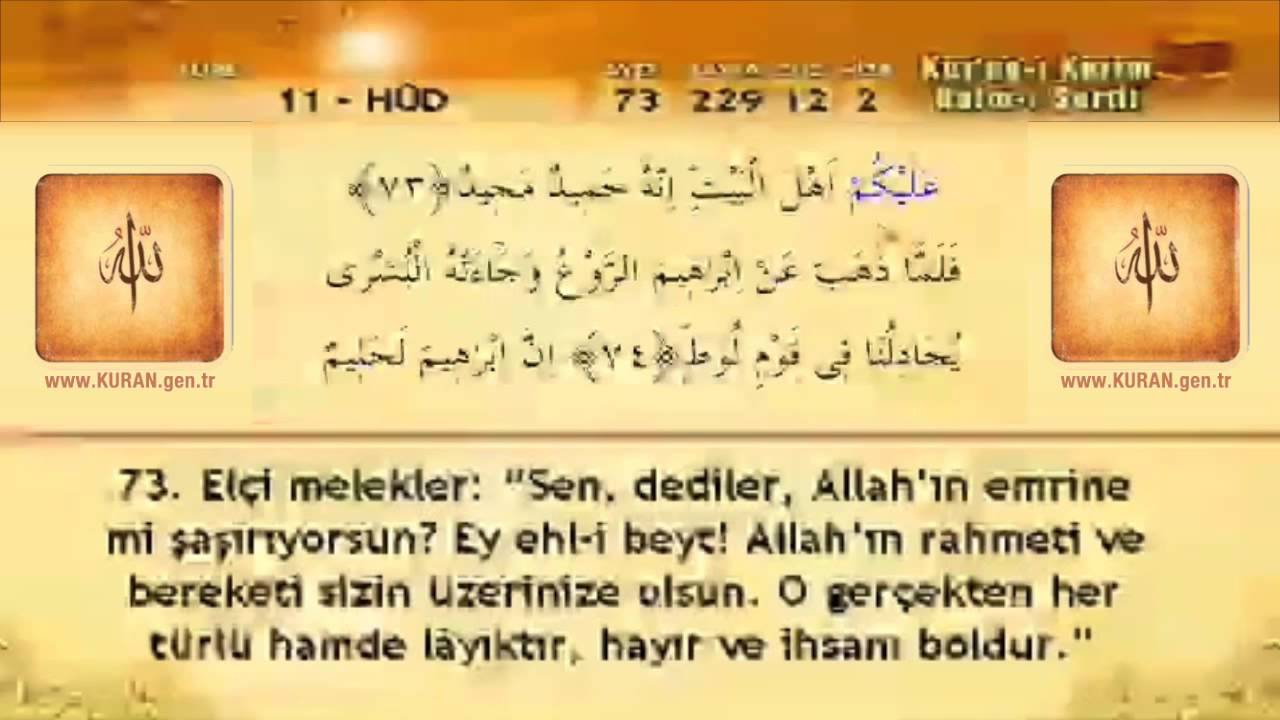 11  Sure   Hud Suresi