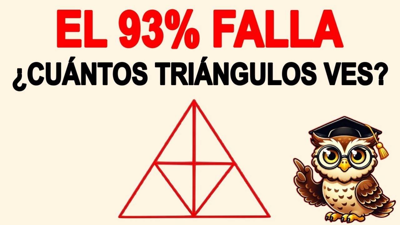🚨SOLO EL 7% ACIERTA EL NÚMERO DE TRIÁNGULOS | GIMNASIA MENTAL
