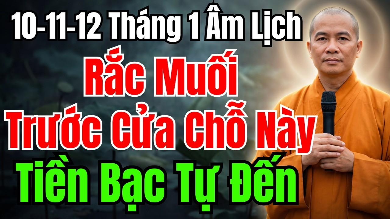 10-11-12 THÁNG 1 ÂM LỊCH : CỨ RẮC MUỐI TRƯỚC CỬA TẠI GÓC NÀY, TIỀN BẠC CẢ NĂM HANH THÔNG
