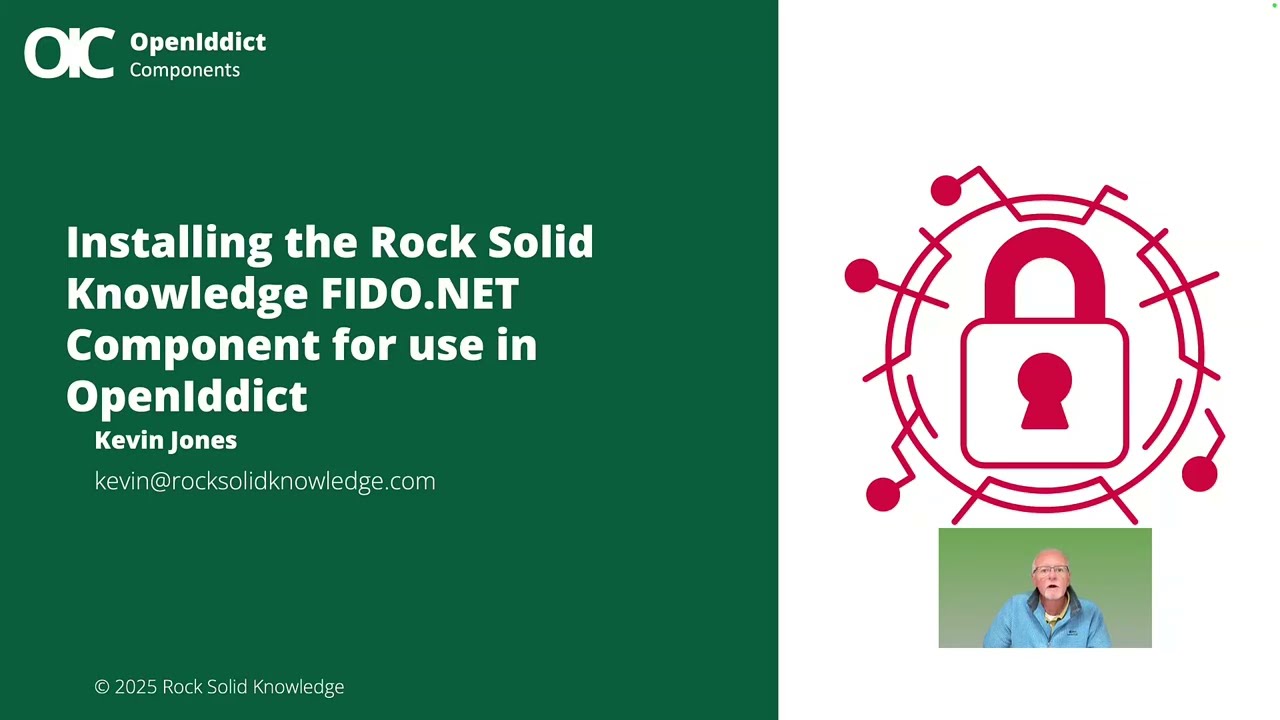 Installing the Rock Solid Knowlegde Passwordless Component for OpenIddict