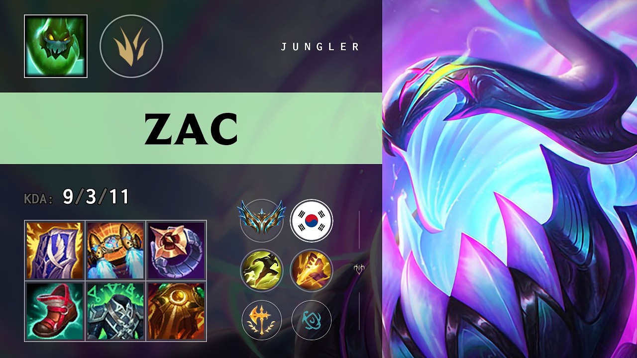 Zac Jungle vs Lee Sin - KR Challenger Patch 26.11