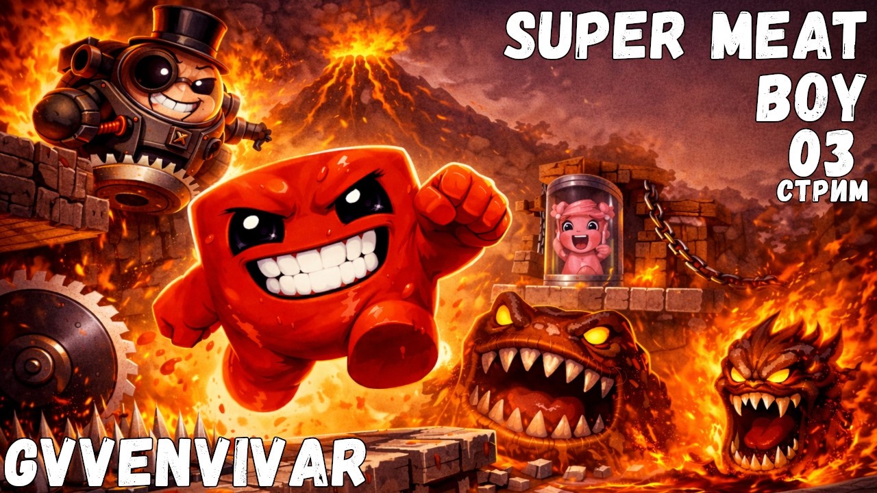 (Стрим) Начинается ад || Super Meat Boy - 03