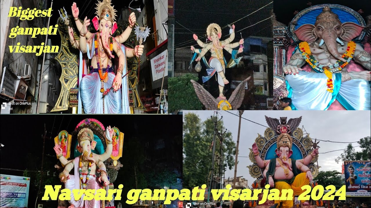 Biggest Ganpati Visarjan Navsari 2024 😍 || Navsari Ganesh Visarjan 2024 🙏 || Navsari