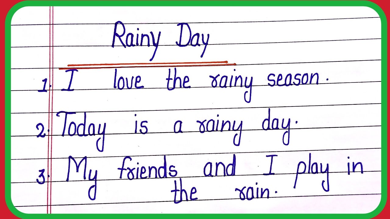 essay on a rainy day in english/10 lines essay on a rainy day in english