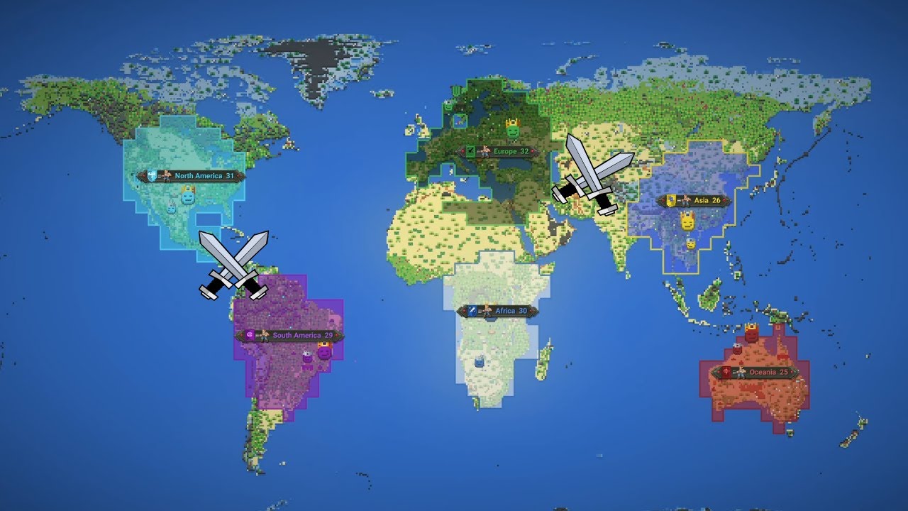 BATTLE OF THE CONTINENTS - WorldBox Timelapse