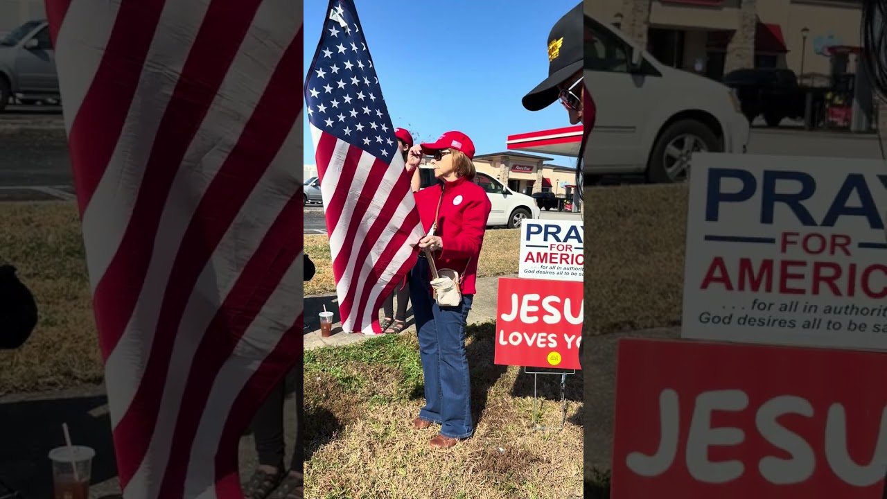 1/3 ❤️ America First Patriots 🇺🇸 rally in Tarpon Springs, Florida, on Saturday, February 14, 2026.