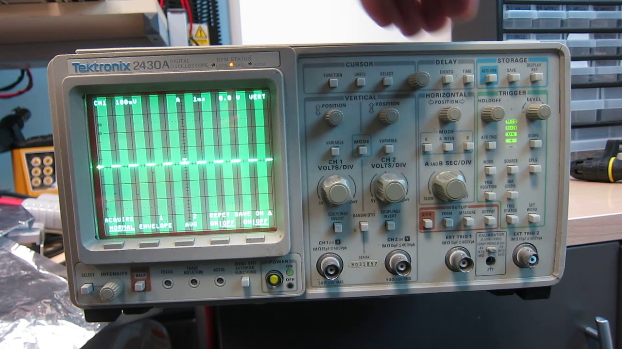 Tektronix 2430A first startup after NVRAM replacement with FRAM