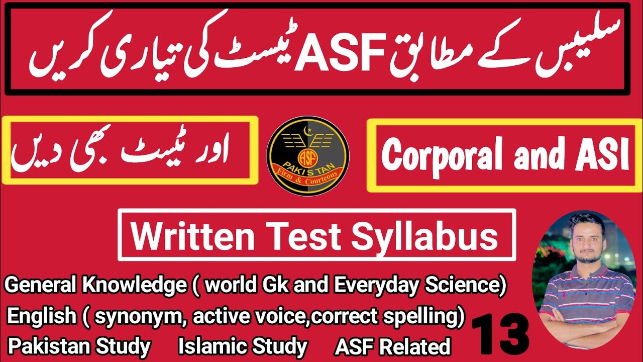 Most Important Question For ASF Written Test 2025 for the Post of Corporal and ASI