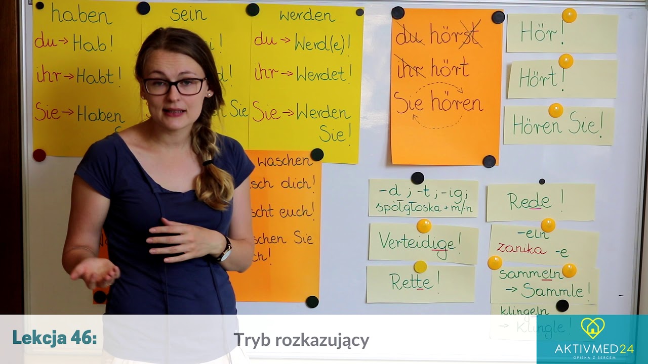 Niemiecki dla opiekunek, lekcja 46 - tryb rozkazujący